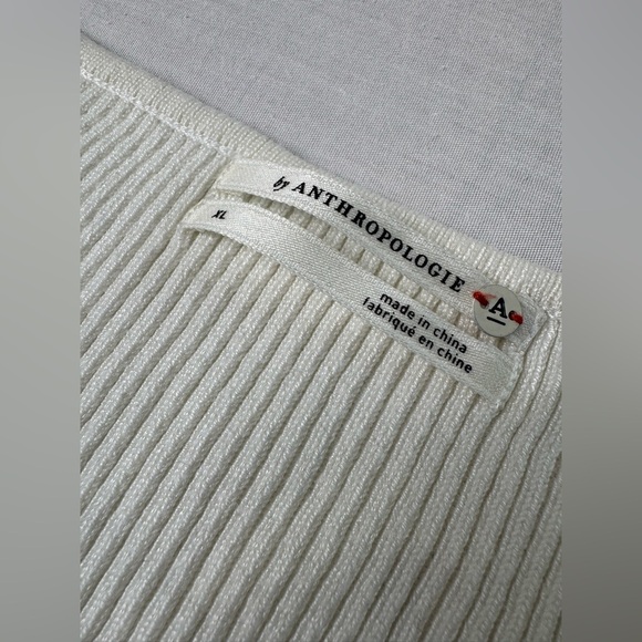 Cream Ribbed Sleeveless Top - Picture 6 of 9